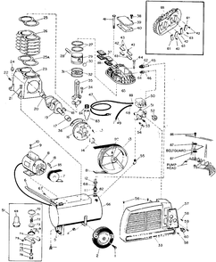 Air-Compressor Parts Diagram and Parts List for VT4150  Campbell Hausfeld Compressor